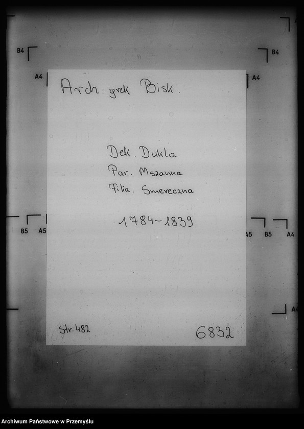 image.from.unit.number "[Kopie ksiąg metrykalnych parafii Mszanna z filią Smereczne (dekanat Dukla)]"