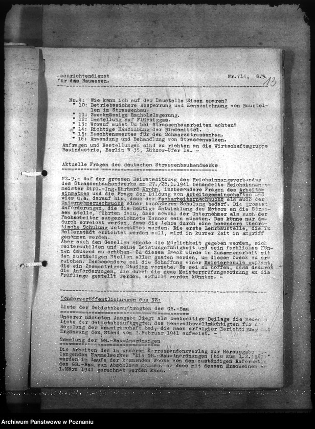 Obraz 18 z jednostki "Nachrichtendienst für das Bauwesen"