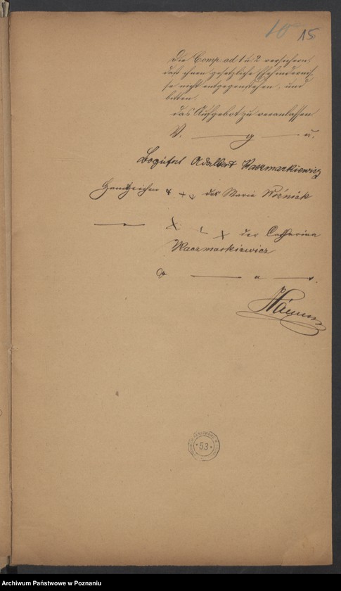 Obraz 17 z jednostki "Die von den Verlobten zum Aufgebot beigebrachten Urkunden pro 1877"