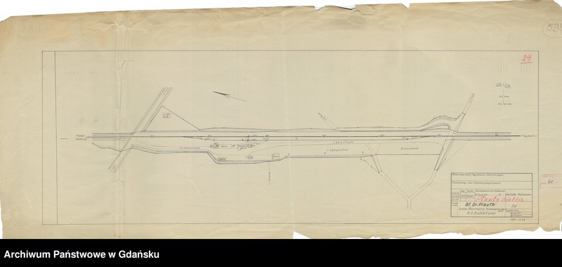 image.from.unit.number "Reichsbahndirektion Danzig. Deutsche Reichsbahn. Bahnhof Gross Plauth. Strecke: Riesenburg - Bischofswerder (Wpr.) Stadt. B.A. Deutsch Eylau"