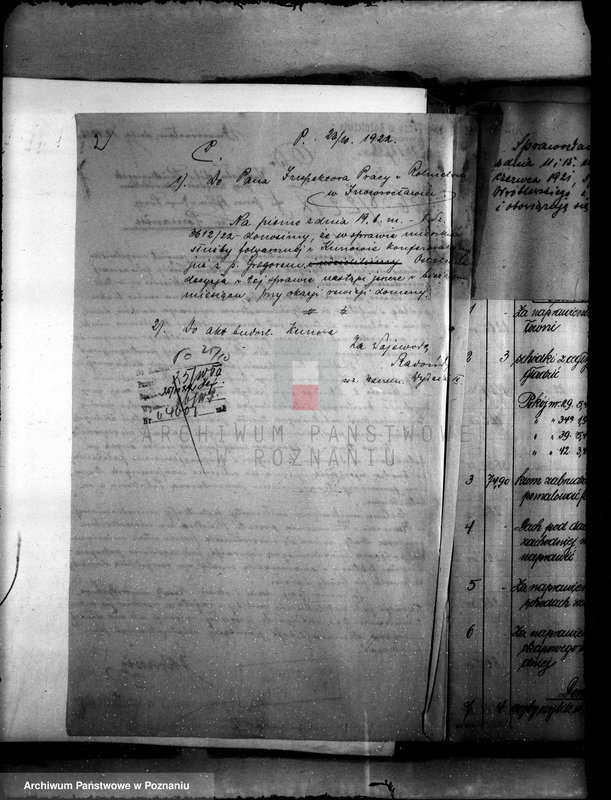 Obraz 6 z jednostki "Sprawy budowlane majątku Kunowo powiat inowrocławski"