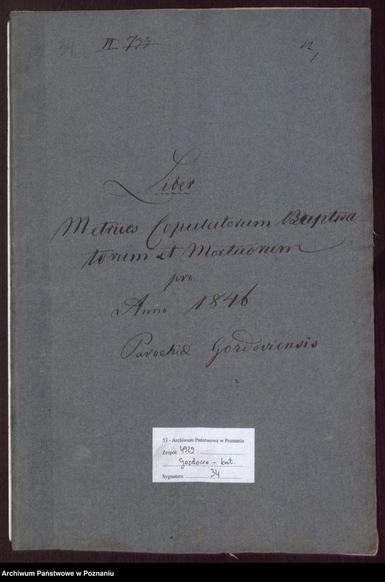 Obraz 2 z jednostki "Libri Metrices Baptisatorum, Copulatorum et Mortuorum."