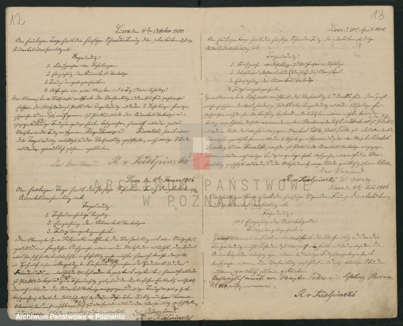 Obraz 8 z jednostki "Protokollbuch für die Schneiderinnung zu Lissa"