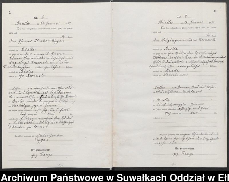 image.from.unit.number "[Sterbe-Haupt-Register des Königlich Preussischen Standes-Amtes Bialla Kreis Johannisburg]"