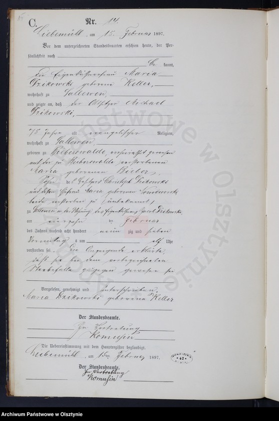 image.from.unit.number "Sterbe-Neben-Register Nr 1 - 98"