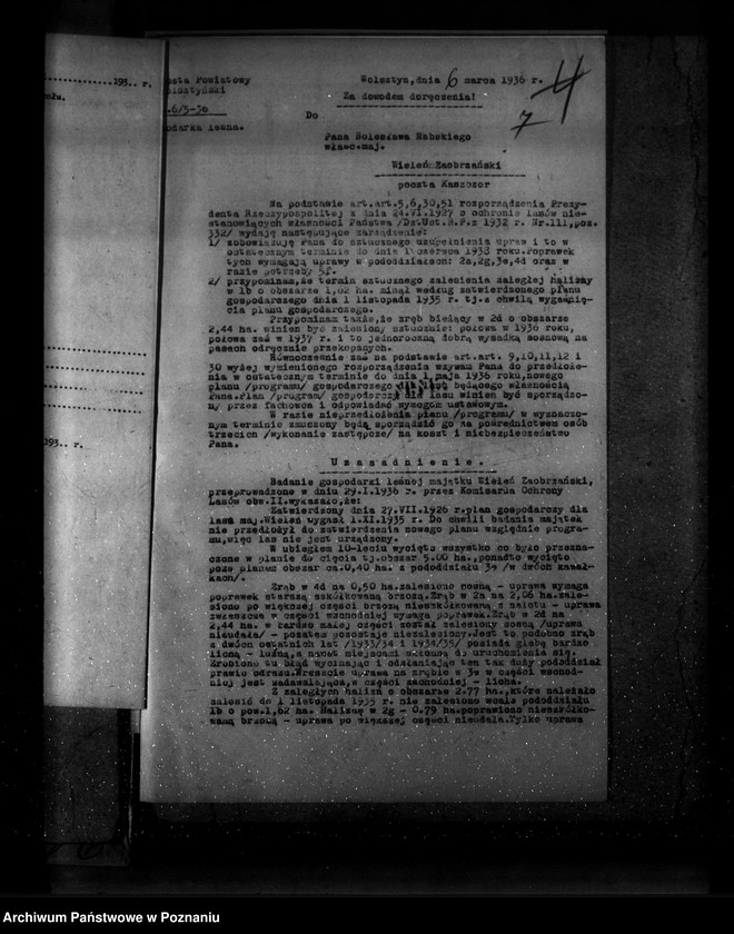 image.from.unit.number "Majętność leśna Wieleń Zaobrzański powiat wolsztyński"