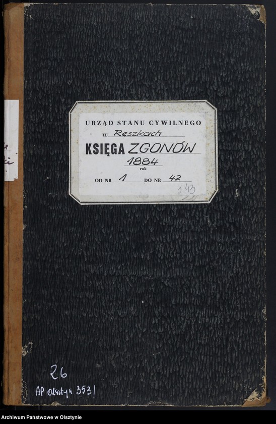 image.from.unit.number "Sterbe-Neben-Register Nr 1 - 42"