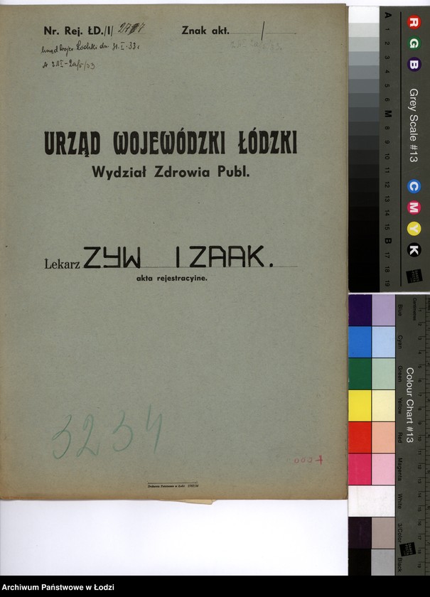 Obraz 2 z jednostki "Zyw Izaak - lekarz - akta rejestracyjne"