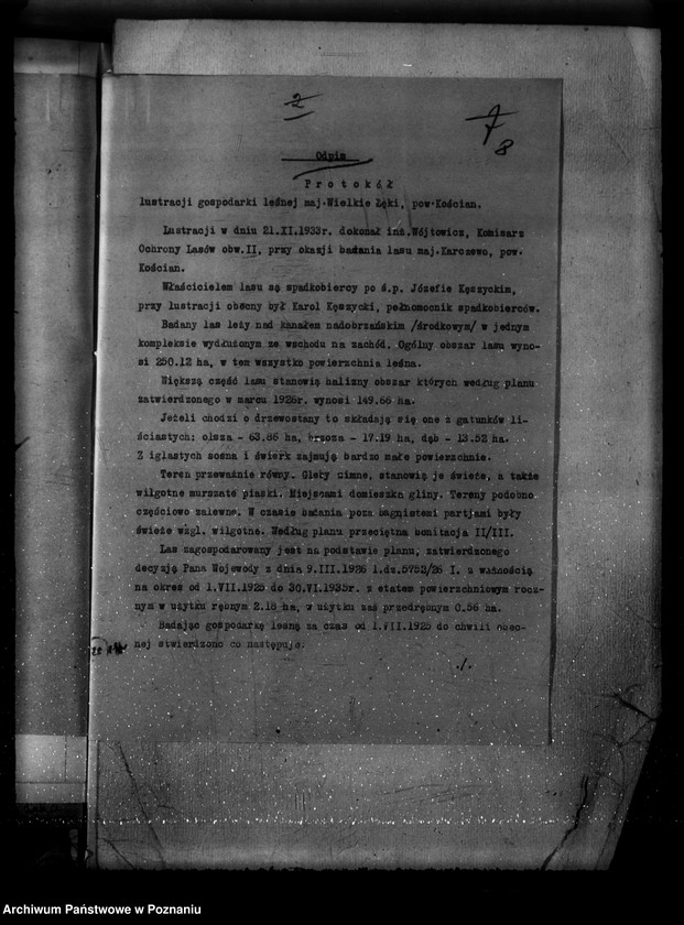 Obraz 12 z jednostki "Majętność /leśna/ Wielkie Łęki powiat kościański"