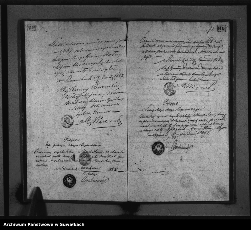 image.from.unit.number "Duplikat akt Stanu Cywilnego Urodzonych, zaślubionych i zmarłych Sekty Filiponów z Gminy Hołny Mejera z roku 1856-1859"