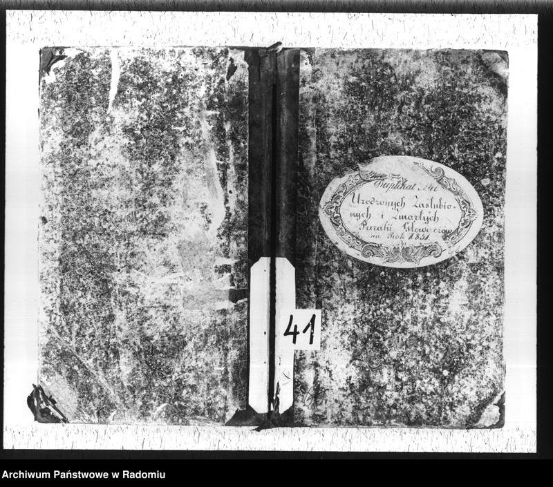 image.from.unit.number "Duplikat akt urodzonych, zaślubionych i zmarłych z parafii Głowaczów na rok 1851"