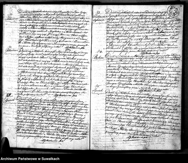 image.from.unit.number "Duplikat Aktów Urodzonych, Zaślubionych i Zmarłych Parafii Kaletnickiej."