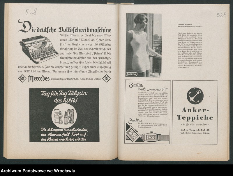 Obraz 7 z kolekcji "Reklamy znanych marek w roczniku „Unsere Saar” z 1935 roku111"