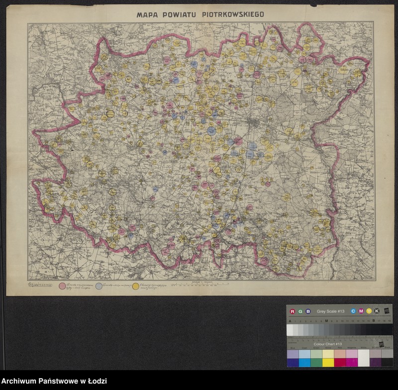Obraz 1 z jednostki "Mapa powiatu piotrkowskiego dotycząca stanu melioracji"