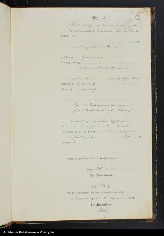 image.from.unit.number "Sterbe-Neben-Register Nr 1 - 71"