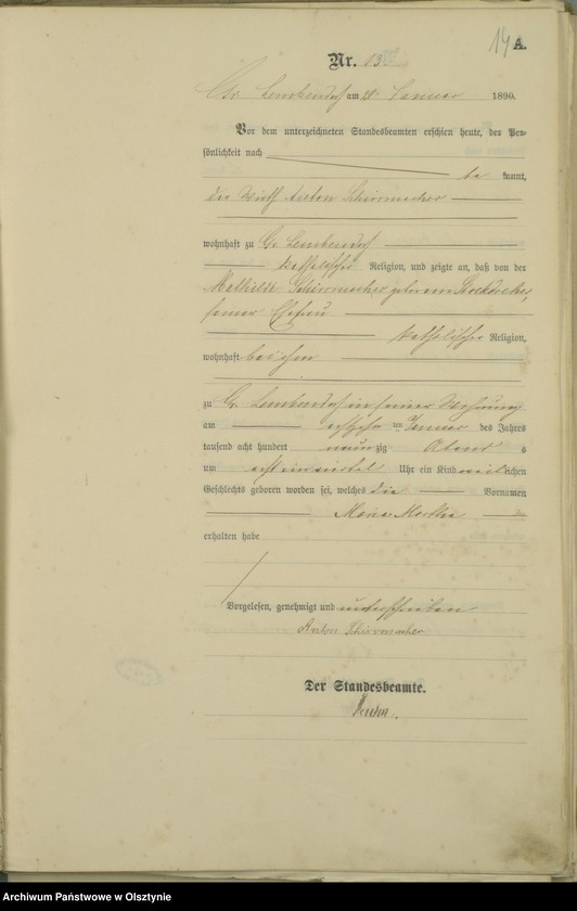 image.from.unit.number "Geburts-Haupt-Register Nr 1 - 127"