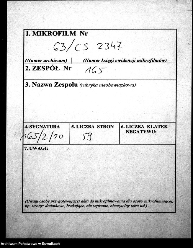 image.from.unit.number "Dowody do Aktów Małżeństwa Parafii Suwalskiey za Rok 1846."