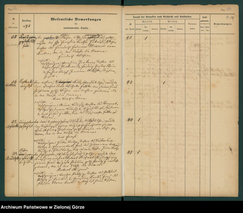 image.from.unit.number "[Księga chrztów parafii ewangelickiej w Gozdnicy 1871 - 1884]"