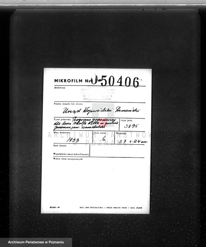 Obraz 2 z jednostki "Program gospodarczy dla lasu Adolfa Witta w gminie Jasionna powiat szamotulski"