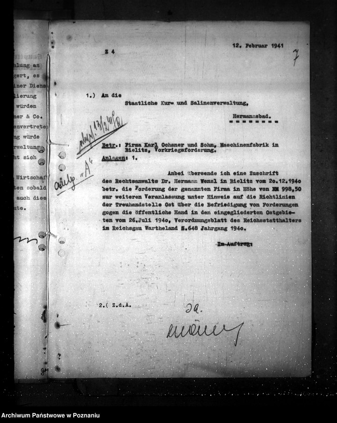 Obraz 11 z jednostki "Hermannsbad- Vorkriegsschulden (Ciechocinek)"