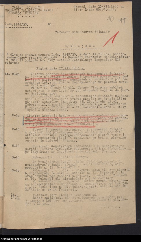 Obraz 14 z jednostki "Korespondencja Związku Weteranów Powstań Narodowych Rzeczypospolitej Polski i Związku Powstańców Wielkopolskich z F.Z.O.O."