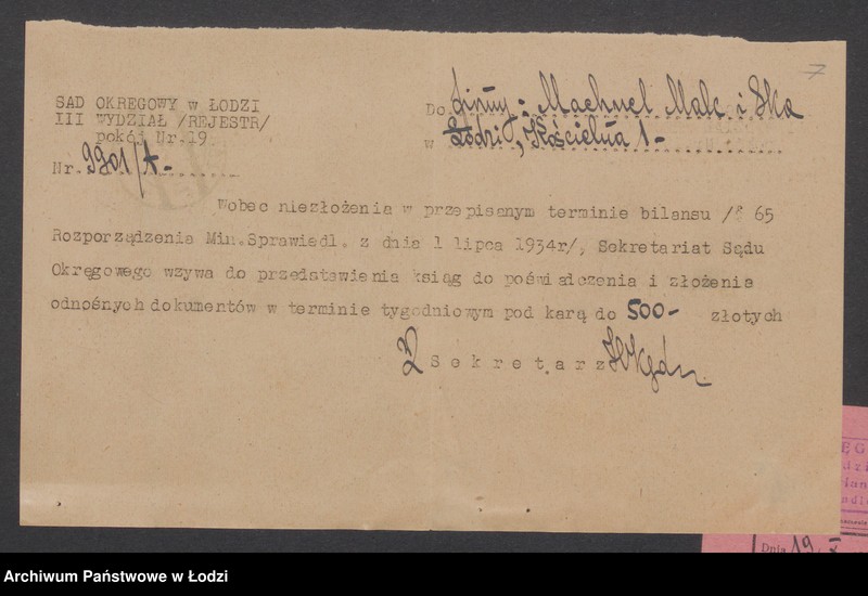 Obraz 9 z jednostki "Machuel Malc i S-ka- sprzedaż suszonych owoców i towarów kolonialnych"