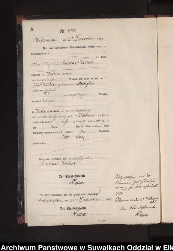 image.from.unit.number "Geburts-Neben-Register des Preussischen Standes-Amtes Widminnen Kreis Loetzen Tom II"