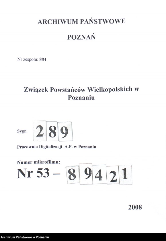 Obraz 1 z jednostki "Obrzycko, powiat Szamotuły - akta koła."