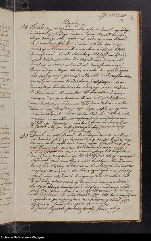 image.from.unit.number "Duplikat Kościoła Parafialnego Janowieckiego składający się z trzech Oddziałow to jest Ak Urodzenia Zaslubienia i Zejścia na Rok 1838 przeznaczony"