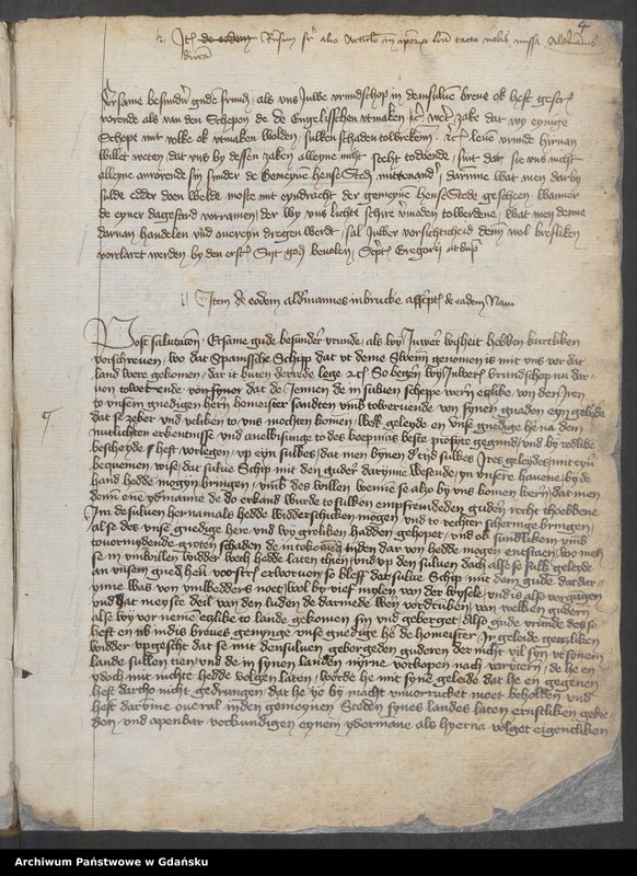 image.from.unit.number "Inceptus et inchoatus est iste Liber in quo continentur copie literarum a Ciuitate Danczik et aliis ciuitatibus huius provincie hinc inde missarum. Anno Domini Millesimo CCCC vicesimo. [Liber missivarum]"