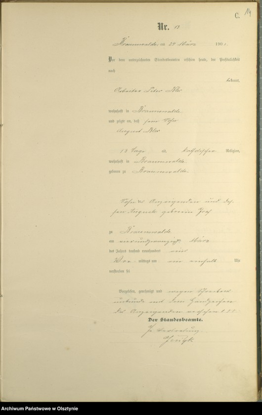 image.from.unit.number "Sterbe-Haupt-Register Nr 1 - 51"