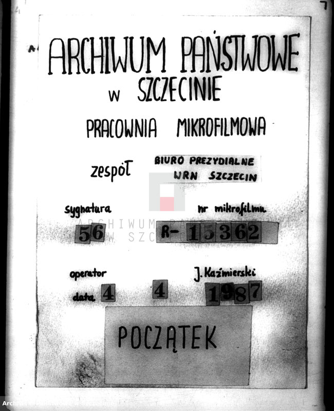 Obraz 1 z jednostki "Związek Rewizyjny Spółdzielni R.P.Okręg Szczeciński - korespondencja"