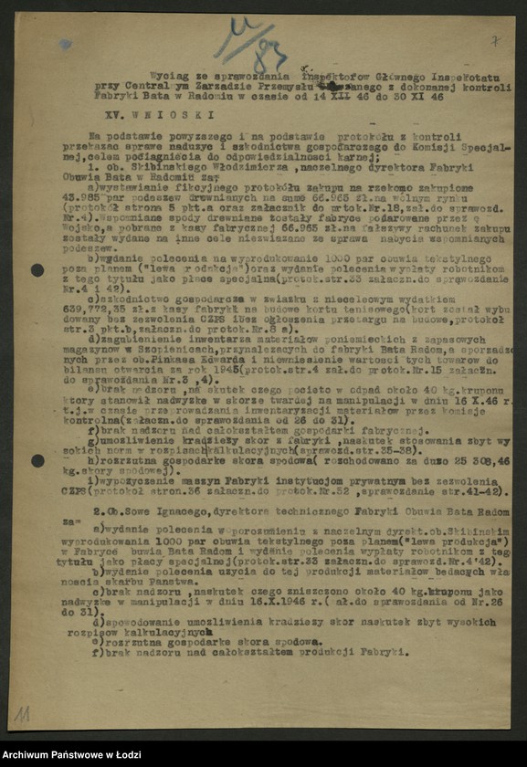 Obraz 8 z jednostki "Sekcja Skórzana WK-protokoły posiedzeń, sprawozdania"