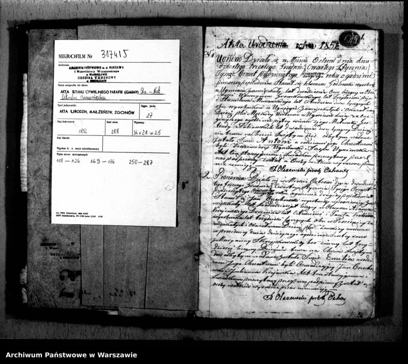 image.from.unit.number "Akta urodzeń, małżeństw i zgonów"