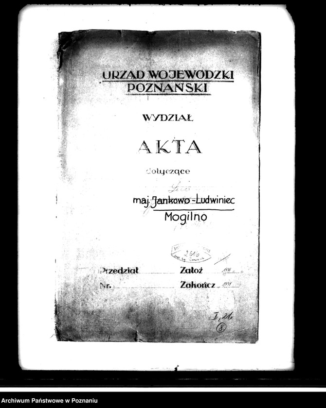 Obraz 4 z jednostki "Majątek Jankowo Ludwiniec powiatu mogileńskiego /operat pomiarowo-szacunkowy/"