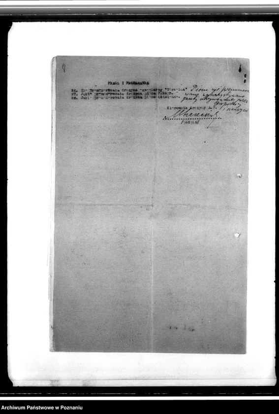 Obraz 12 z jednostki "Korespondencja Związku Strzeleckiego, sprawozdania, kwestionariusze ewidencyjne, rozkazy Komendy Powiatowej Związku Strzeleckiego w Koninie i podległych jej oddziałów"