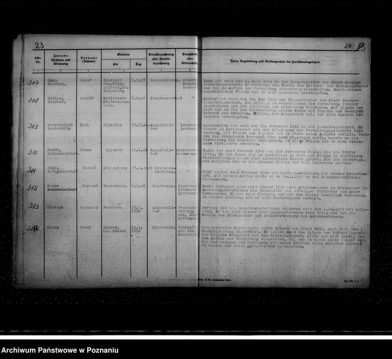 Obraz 20 z jednostki "Podania o odznaczenia dla urzędników z terenu działalności rejencji łódzkiej"