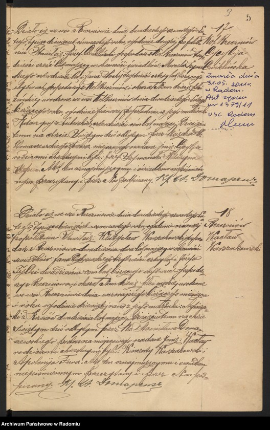 image.from.unit.number "[Duplikat akt urodzonych, zaślubionych i zmarłych parafii Rzeczniów za 1918 r.]"