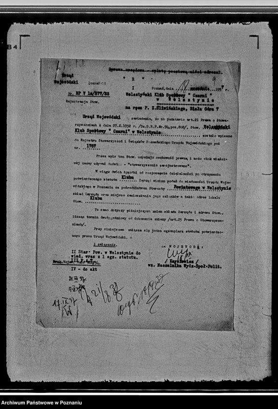 Obraz 13 z jednostki "/Wolsztyński Klub Sportowy,,Czarni" w Wolsztynie/"