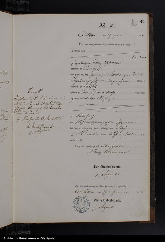 image.from.unit.number "Sterbe-Neben-Register Nr 1 - 71"
