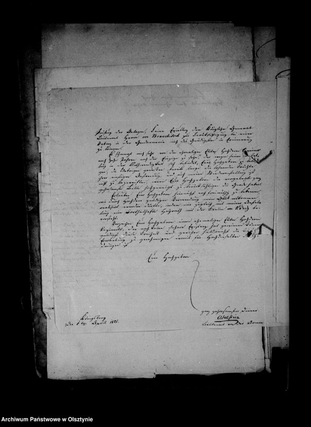 image.from.unit.number "/Schriftwechsel des Kommandeurs der 2 Kavalerie- Brigade Gf. Karl Lehndorff u. a. /"