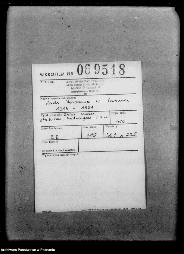 Obraz 2 z jednostki "Zbiór ustaw, statutów, katalogów i inne."