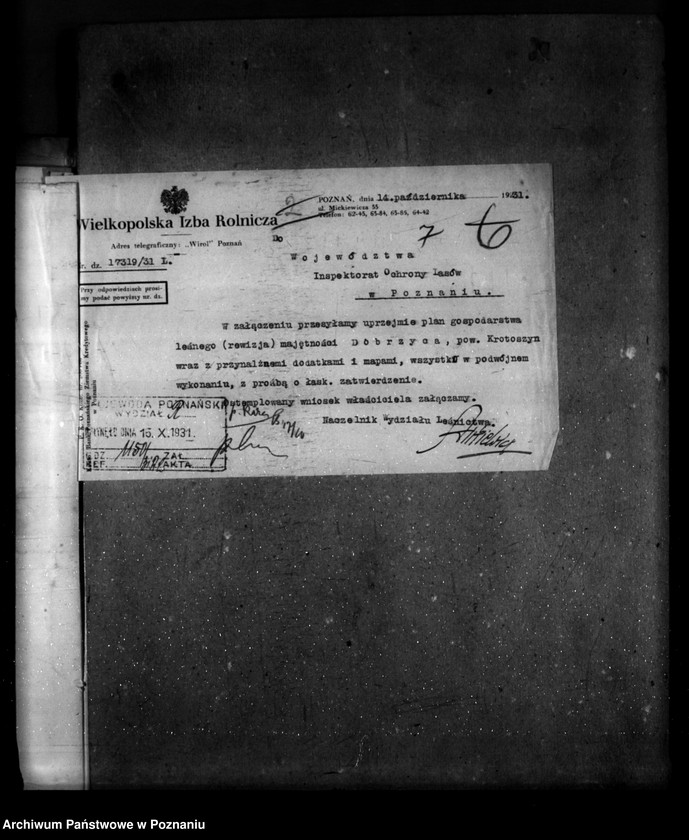 image.from.unit.number "Majętność leśna Dobrzyca powiat krotoszyński"