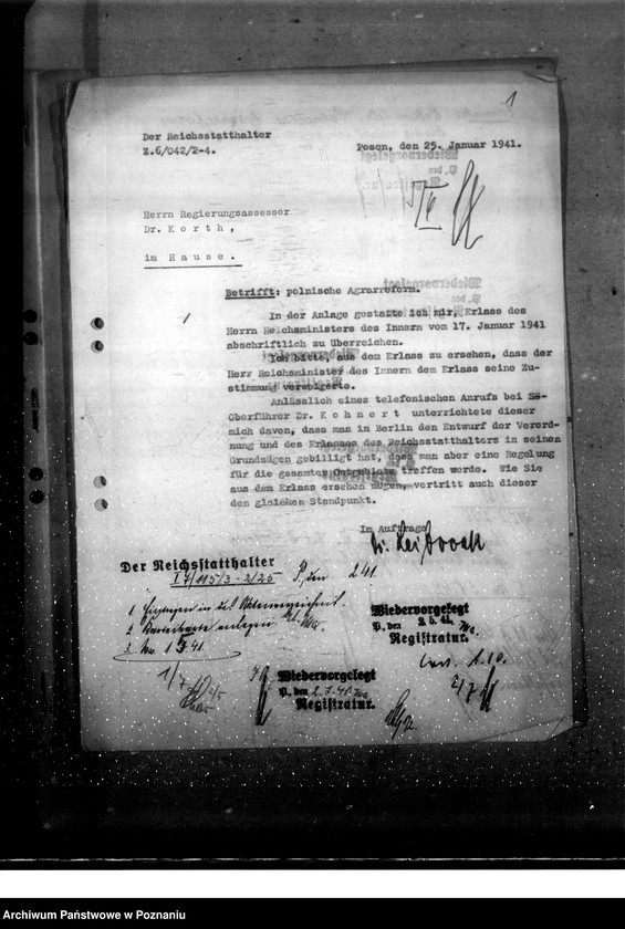 Obraz 5 z jednostki "Zarządzenie w sprawie skutków polskiej reformy rolnej"