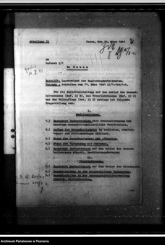 Obraz 5 z jednostki "Lageberichte der Regierungspräsidenten, Gesundheitswesen und Volkspflege"