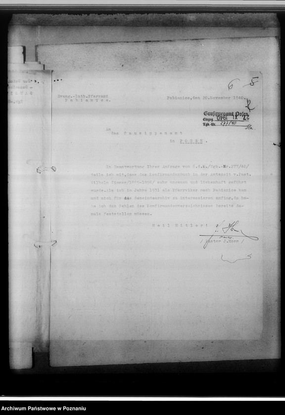 Obraz 10 z jednostki "[Korespondencja w sprawie zaginionych ksiąg kościelnych]"