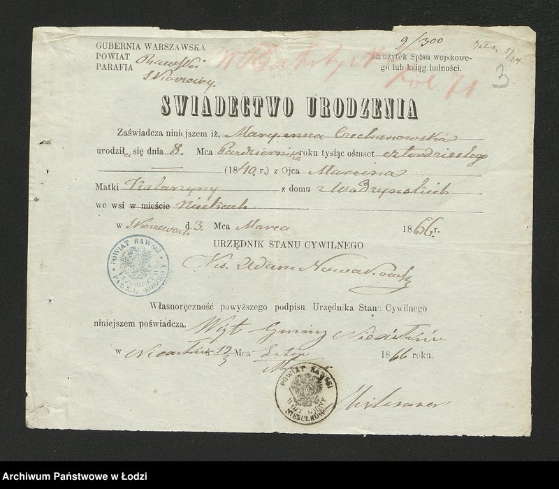 Obraz 5 z jednostki "Dowody metrykalne stałych mieszkańców wsi Bałuty nr domu 9-17"