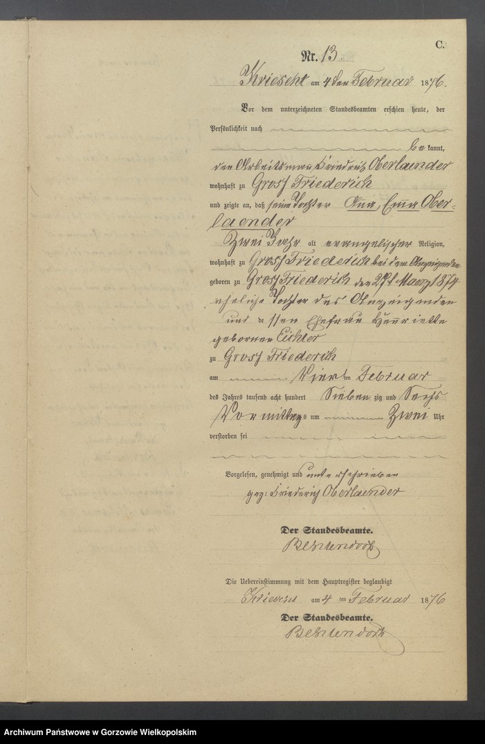 Obraz 15 z jednostki "Sterbe Register"