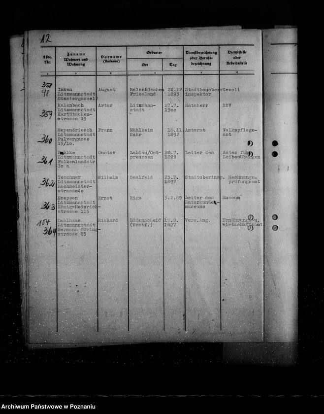Obraz 18 z jednostki "Podania o odznaczenia dla urzędników z terenu działalności rejencji łódzkiej"