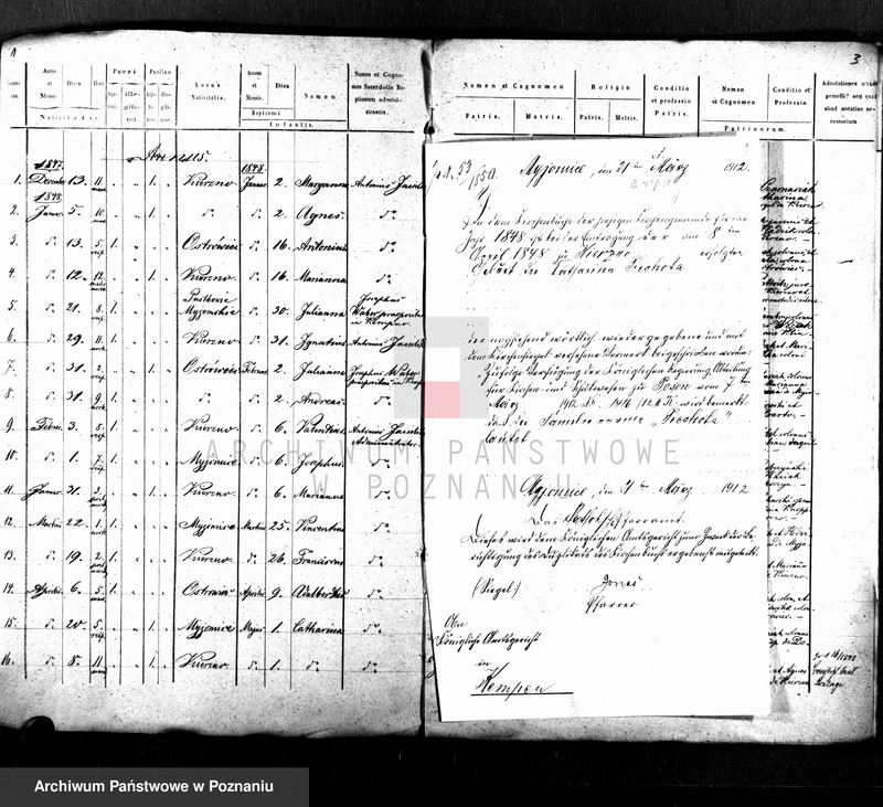 Obraz 2 z jednostki "Duplikat baptisatorum, copulatorum, mortuorum"